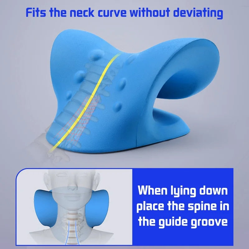 Anyfit Pink Neck Massager Pillow Shoulder Relaxer Cervical Spine Alignment Traction Device Pillow For Body Muscle Pain Relief-Exercise & Fitness-PEROZ Accessories