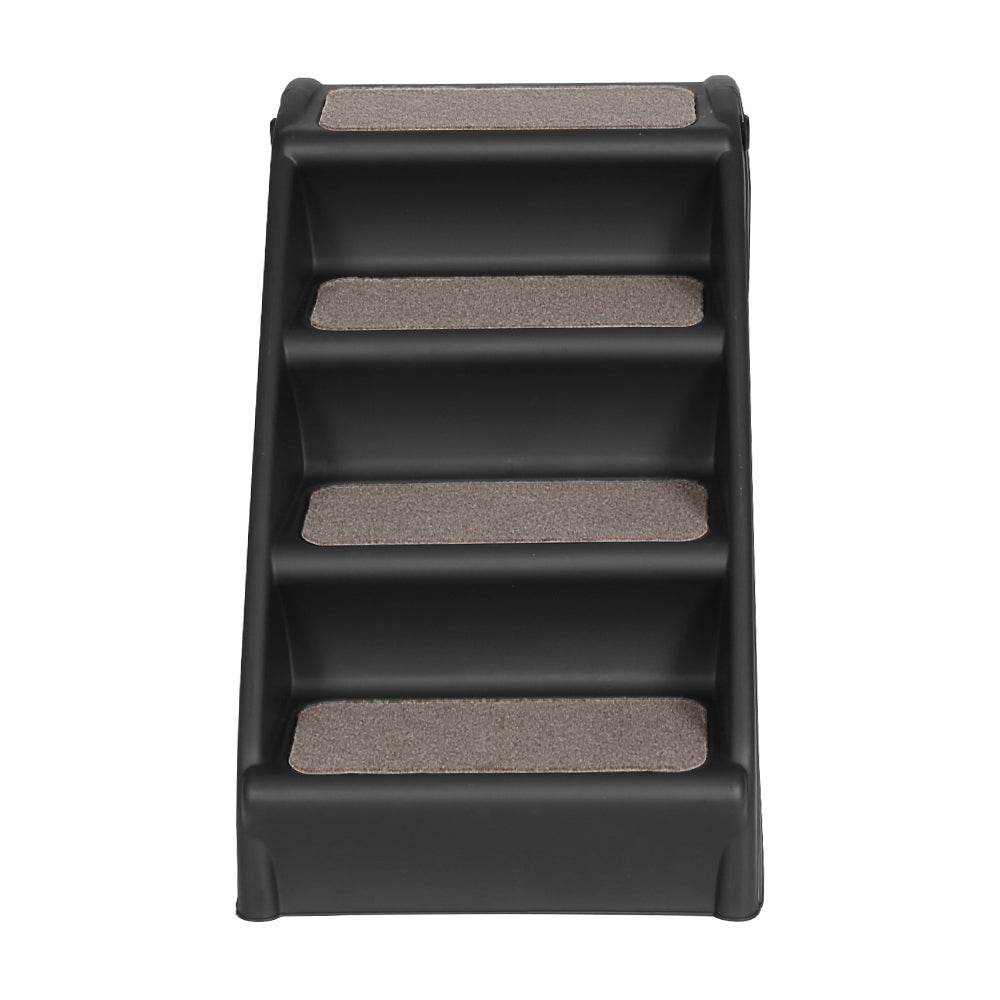 i.Pet Dog Ramp Steps For Bed Sofa Car Pet Stairs Ladder Portable Foldable Black-Pet Care > Dog Supplies-PEROZ Accessories