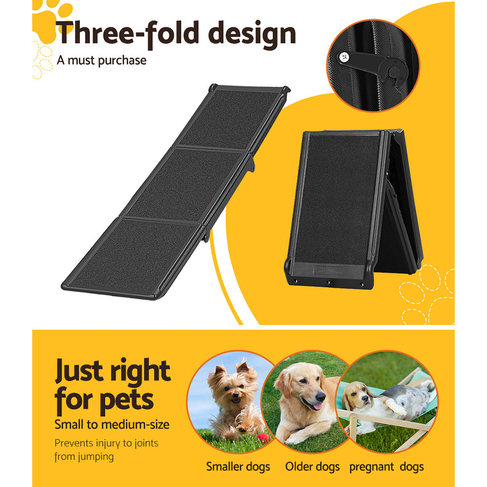 i.Pet Dog Ramp Pet Stairs Steps Car Travel SUV Ladder Foldable Portable Adjustable-Pet Care > Dog Supplies-PEROZ Accessories