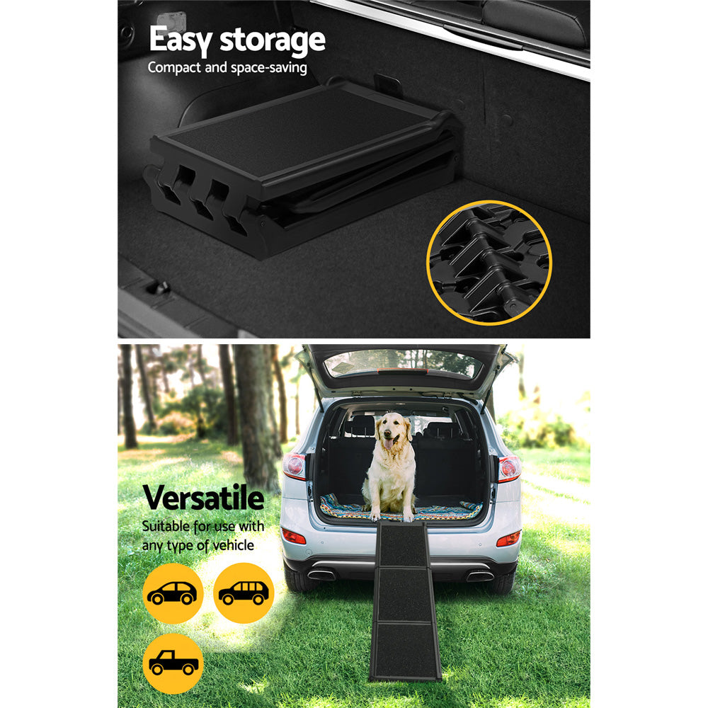 i.Pet Dog Ramp Pet Stairs Steps Car Travel SUV Ladder Foldable Portable Adjustable-Pet Care > Dog Supplies-PEROZ Accessories