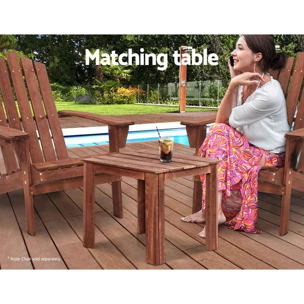 Gardeon Coffee Side Table Wooden Desk Outdoor Furniture Camping Garden Brown-Furniture > Outdoor-PEROZ Accessories