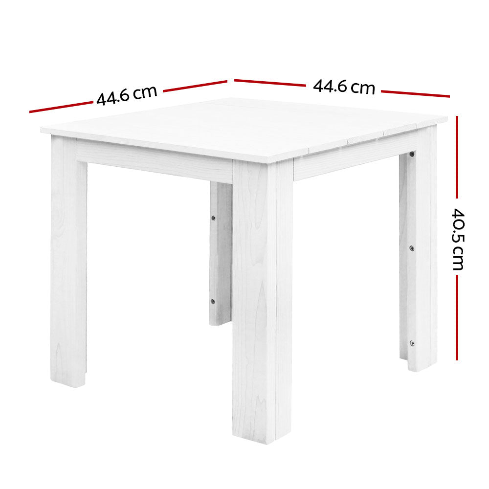 Gardeon Outdoor Side Beach Table - White-Furniture > Outdoor-PEROZ Accessories