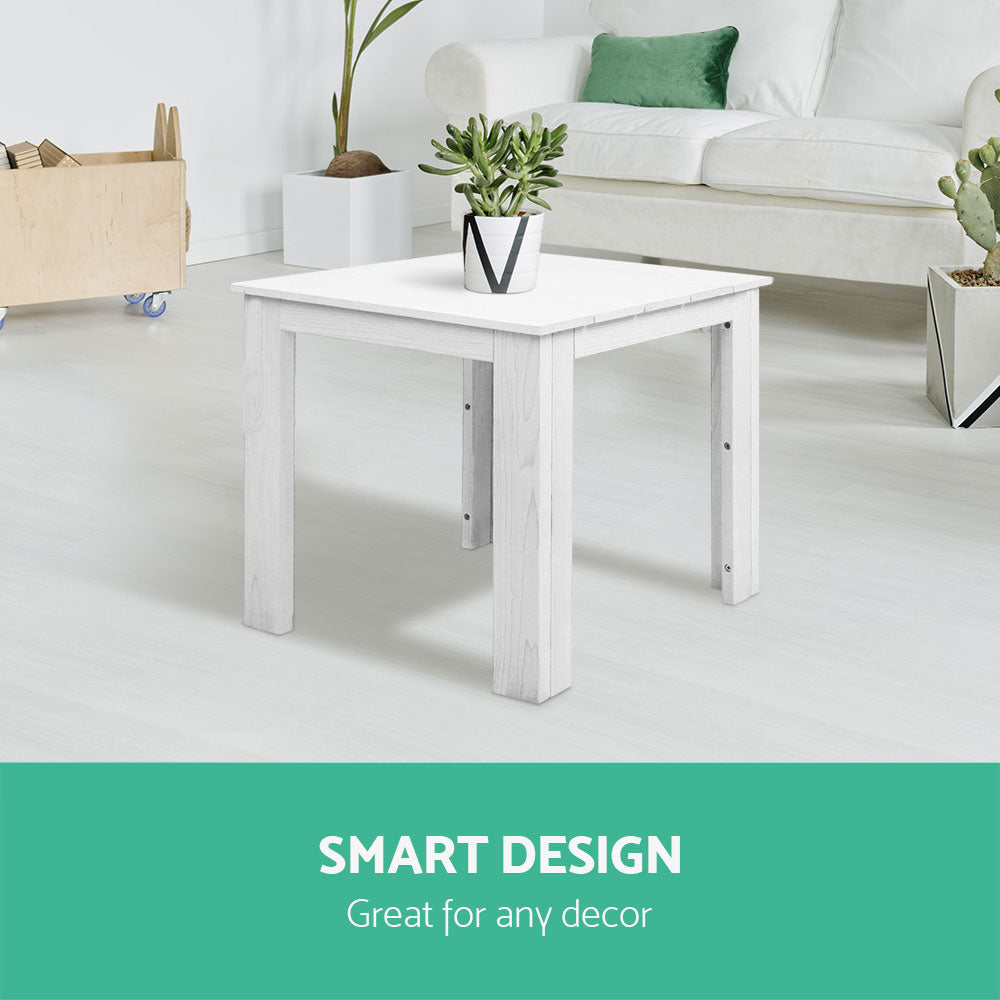 Gardeon Outdoor Side Beach Table - White-Furniture > Outdoor-PEROZ Accessories