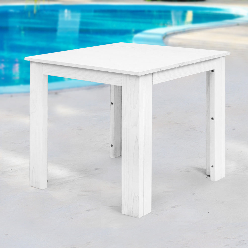 Gardeon Outdoor Side Beach Table - White-Furniture > Outdoor-PEROZ Accessories