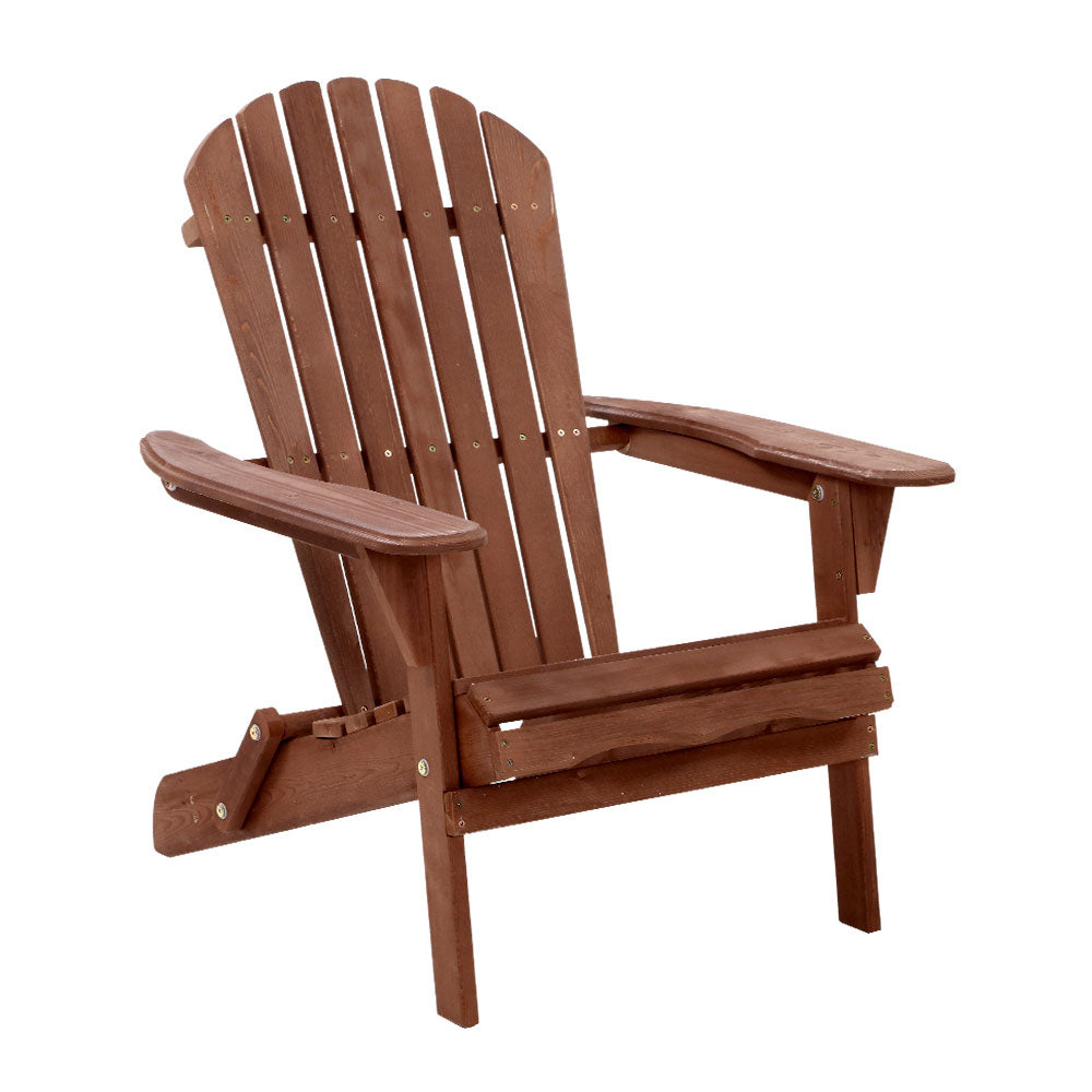 Gardeon Outdoor Furniture Beach Chair Wooden Adirondack Patio Lounge Garden-Furniture > Outdoor-PEROZ Accessories
