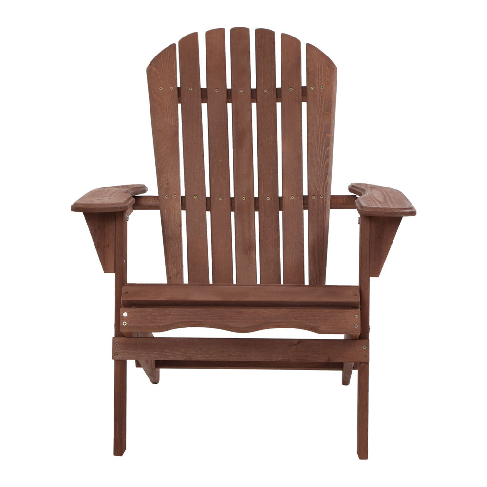 Gardeon Outdoor Furniture Beach Chair Wooden Adirondack Patio Lounge Garden-Furniture > Outdoor-PEROZ Accessories