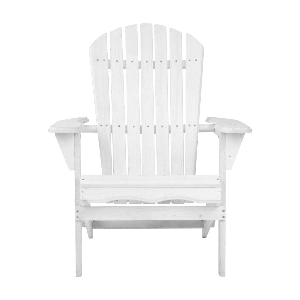 Gardeon Outdoor Furniture Adirondack Chairs Beach Chair Lounge Wooden Patio Garden-Furniture > Outdoor-PEROZ Accessories