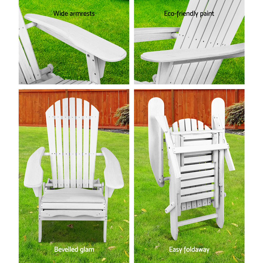 Gardeon Set of 2 Outdoor Sun Lounge Chairs Patio Furniture Lounger Beach Chair Adirondack-Furniture > Outdoor-PEROZ Accessories