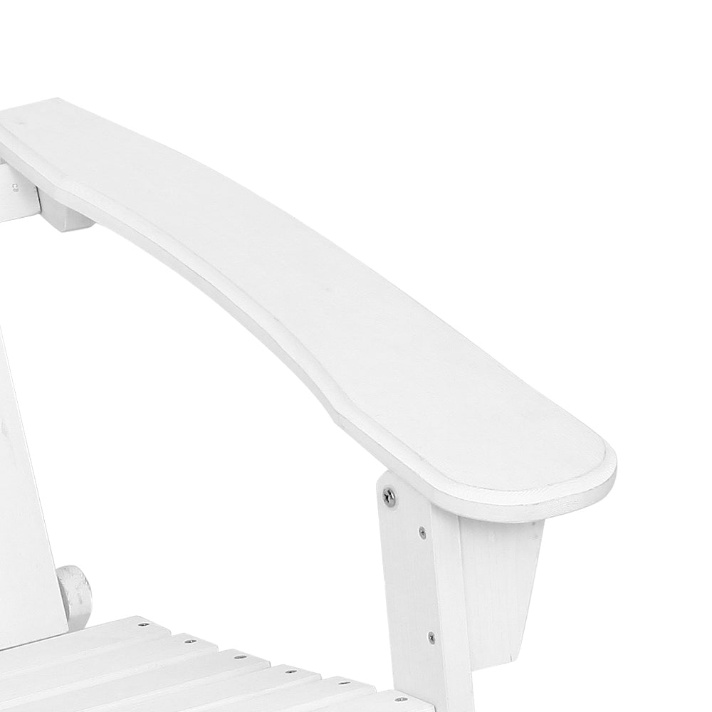 Gardeon Outdoor Sun Lounge Beach Chairs Table Setting Wooden Adirondack Patio Chair-Furniture > Outdoor-PEROZ Accessories