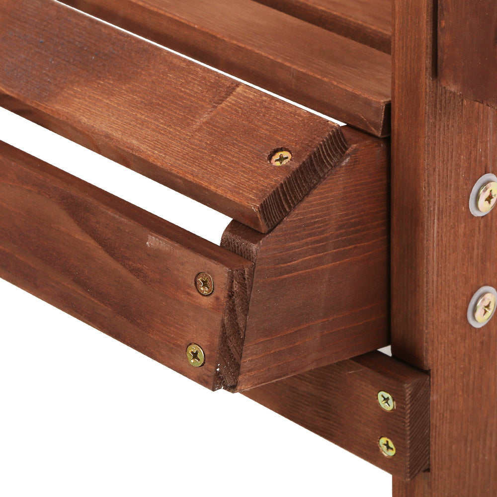 Gardeon Outdoor Sun Lounge Beach Chairs Table Setting Wooden Adirondack Patio Chair Brown-Furniture > Outdoor-PEROZ Accessories