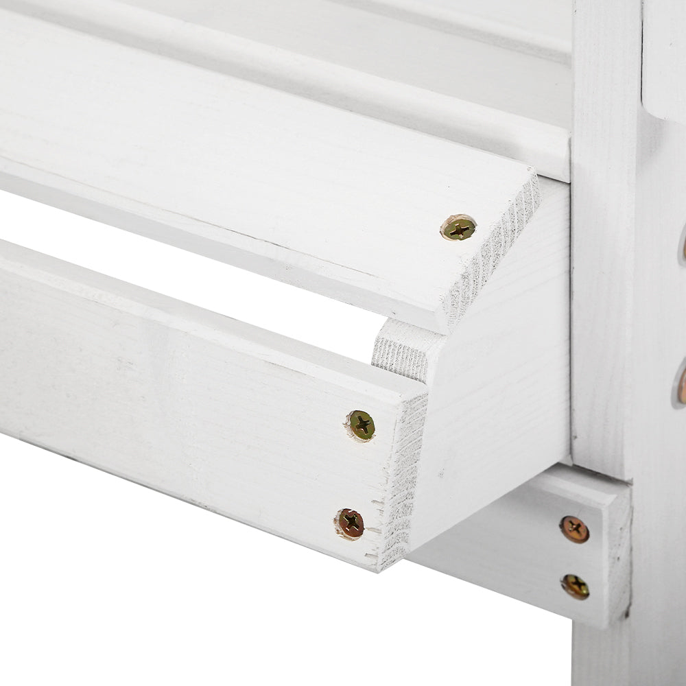 Gardeon Outdoor Sun Lounge Beach Chairs Table Setting Wooden Adirondack Patio Chair White-Furniture > Outdoor-PEROZ Accessories