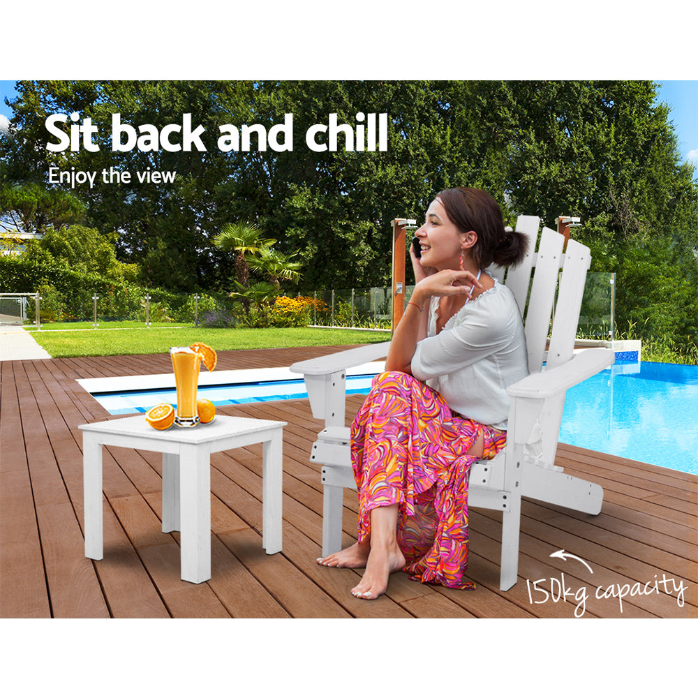 Gardeon Outdoor Sun Lounge Beach Chairs Table Setting Wooden Adirondack Patio Chair Lounges-Furniture > Outdoor-PEROZ Accessories