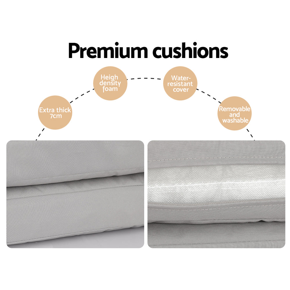 Gardeon 5pc Outdoor Dining Set Furniture Table and Chair Lounge Setting 4 Seater-Furniture > Dining-PEROZ Accessories