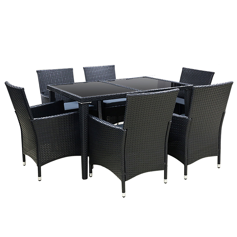 Gardeon Outdoor Furniture 7pcs Dining Set-Furniture > Outdoor-PEROZ Accessories