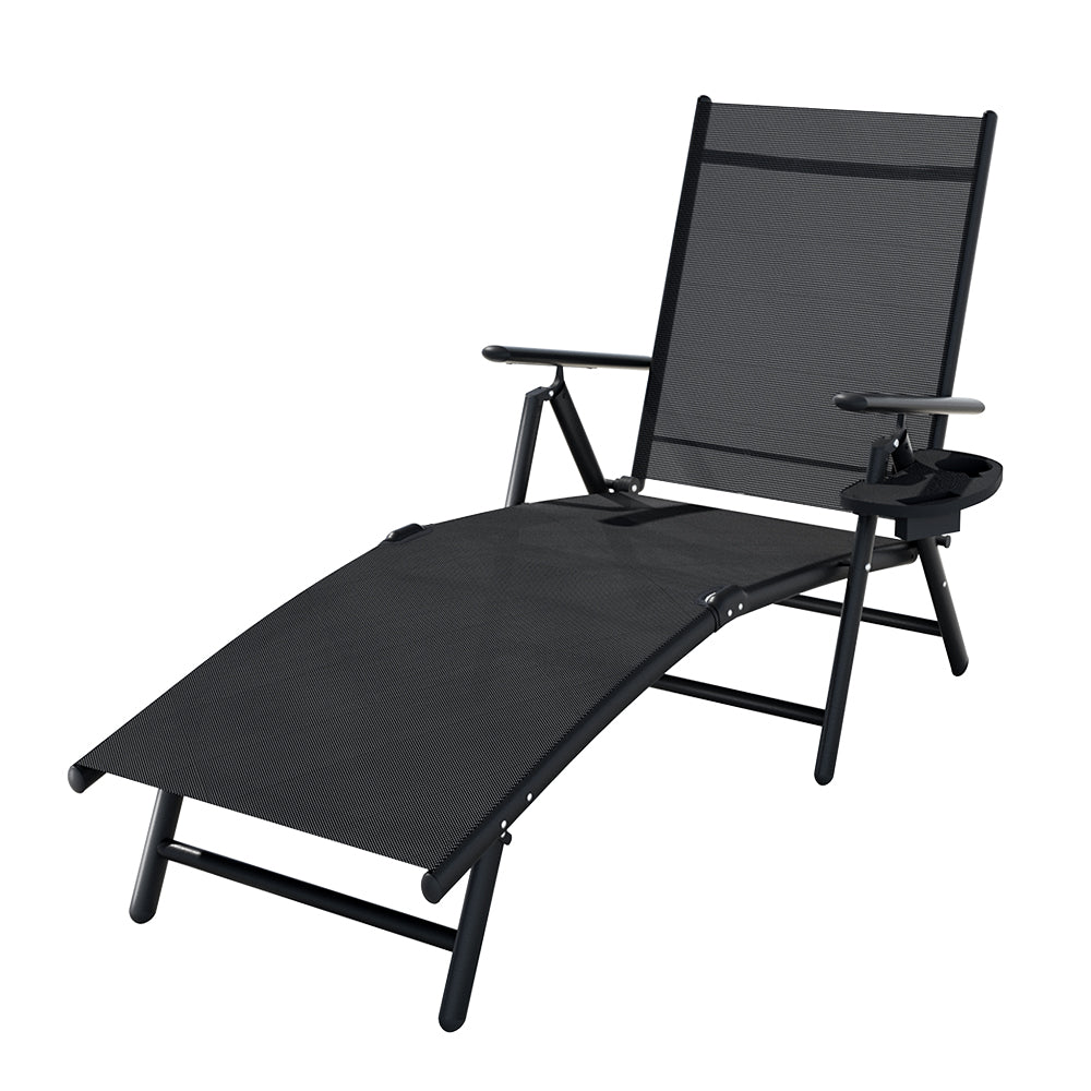 Gardeon Sun Lounge Outdoor Lounger Recliner Chair Foldable Patio Furniture-Furniture > Outdoor-PEROZ Accessories