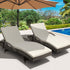 Gardeon Set of 2 Outdoor Sun Lounge Chair with Cushion- Grey-Furniture > Outdoor-PEROZ Accessories