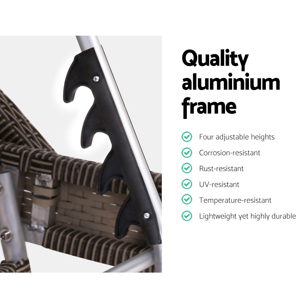 Gardeon Outdoor Sun Lounge Furniture Day Bed Wicker Pillow Sofa Set-Furniture > Outdoor-PEROZ Accessories