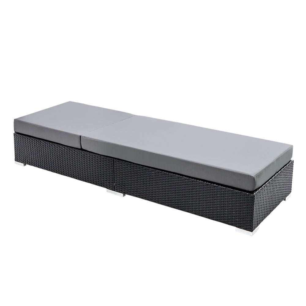 Gardeon Sun Lounge Outdoor Furniture Day Bed Wicker Rattan Garden Sofa-Furniture > Outdoor-PEROZ Accessories