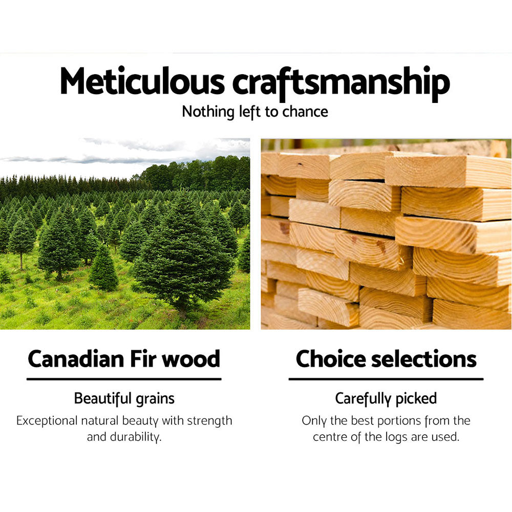 Gardeon Outdoor Storage Bench Box Wooden Garden Chair 2 Seat Timber Furniture-Furniture > Outdoor-PEROZ Accessories