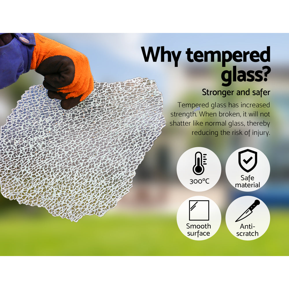 Gardeon 5PC Outdoor Furniture Sofa Set Wicker Garden Patio Pool Lounge-Furniture > Outdoor-PEROZ Accessories