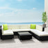 Gardeon 8PC Outdoor Furniture Sofa Set Wicker Garden Patio Pool Lounge-Furniture > Outdoor-PEROZ Accessories