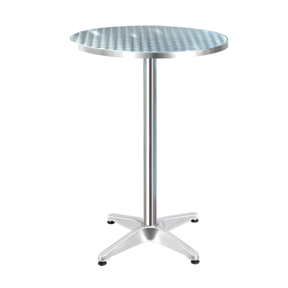 Gardeon Outdoor Bar Table Indoor Furniture Adjustable Aluminium Round 70/110cm-Furniture > Outdoor-PEROZ Accessories