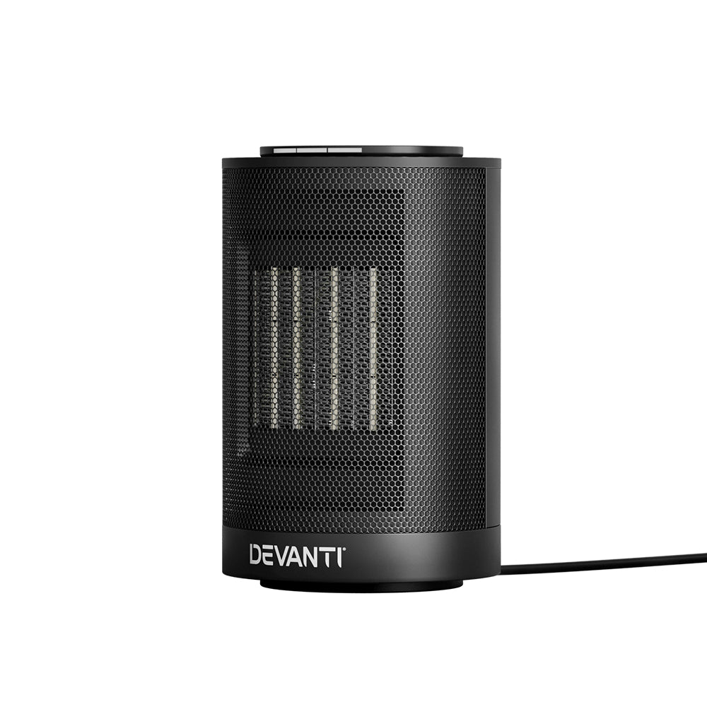 Devanti Electric Fan Heater Portable Ceramic Standing Room Office Heaters 1200W-Appliances &gt; Heaters-PEROZ Accessories