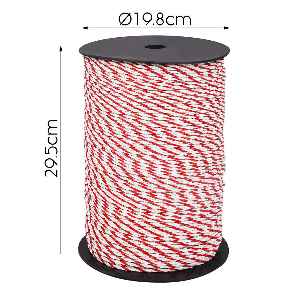 Giantz 1000M Electric Fence Wire Tape Poly Stainless Steel Temporary Fencing Kit-Pet Care > Farm Supplies-PEROZ Accessories