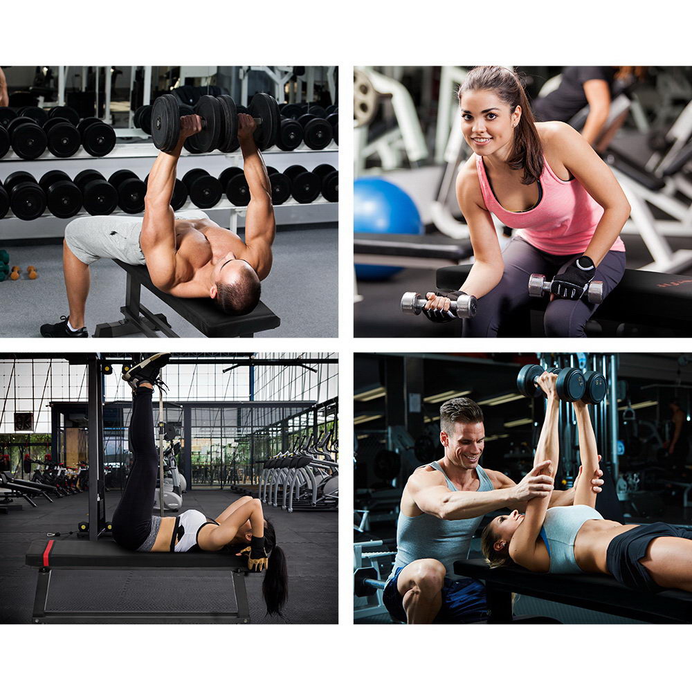 Everfit Weight Bench Flat Multi-Station Home Gym Squat Press Benches Fitness-Sports & Fitness > Fitness Accessories-PEROZ Accessories