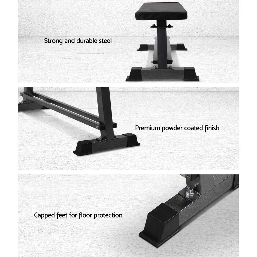 Everfit Weight Bench Flat Multi-Station Home Gym Squat Press Benches Fitness-Sports & Fitness > Fitness Accessories-PEROZ Accessories