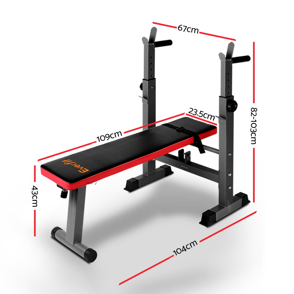 Everfit Multi-Station Weight Bench Press Weights Equipment Fitness Home Gym Red-Sports & Fitness > Fitness Accessories-PEROZ Accessories
