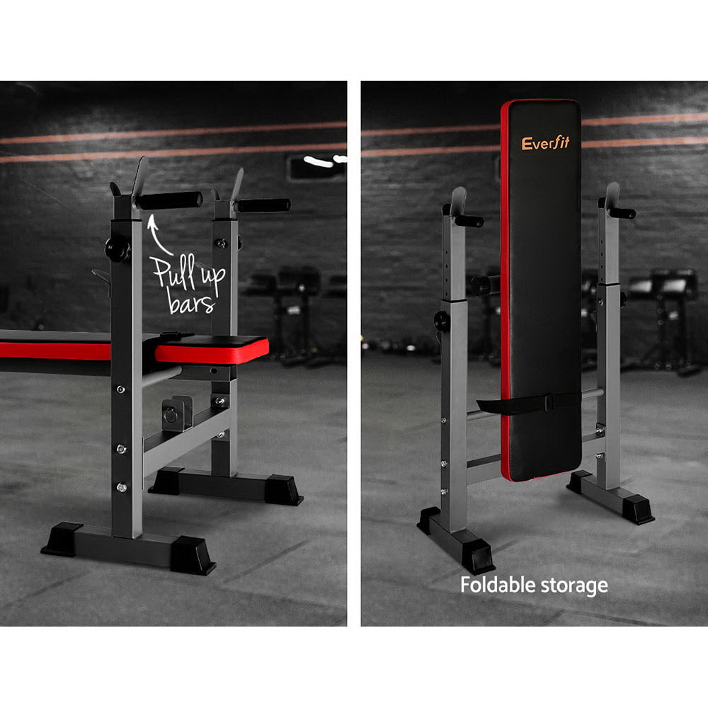 Everfit Multi-Station Weight Bench Press Weights Equipment Fitness Home Gym Red-Sports & Fitness > Fitness Accessories-PEROZ Accessories