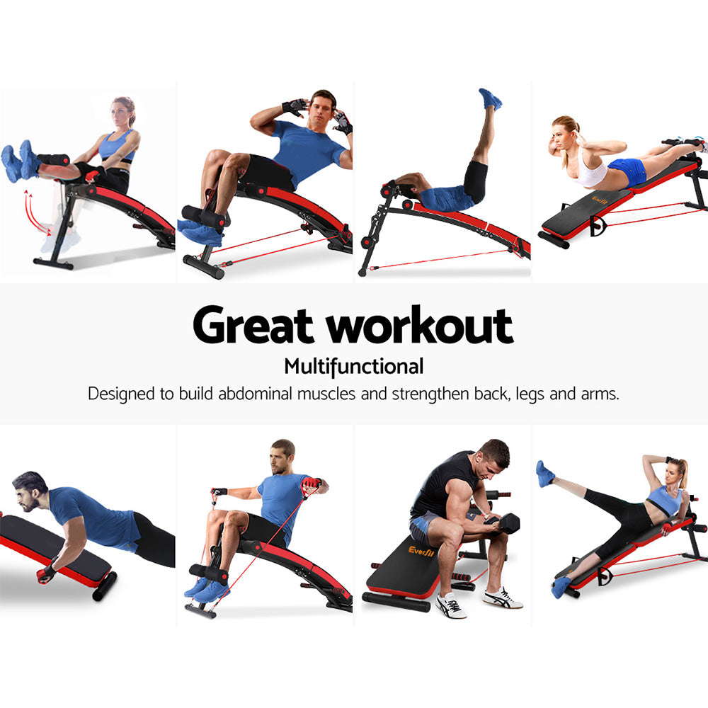 Everfit Weight Bench Sit Up Bench Press Foldable Home Gym Equipment-Sports & Fitness > Fitness Accessories-PEROZ Accessories