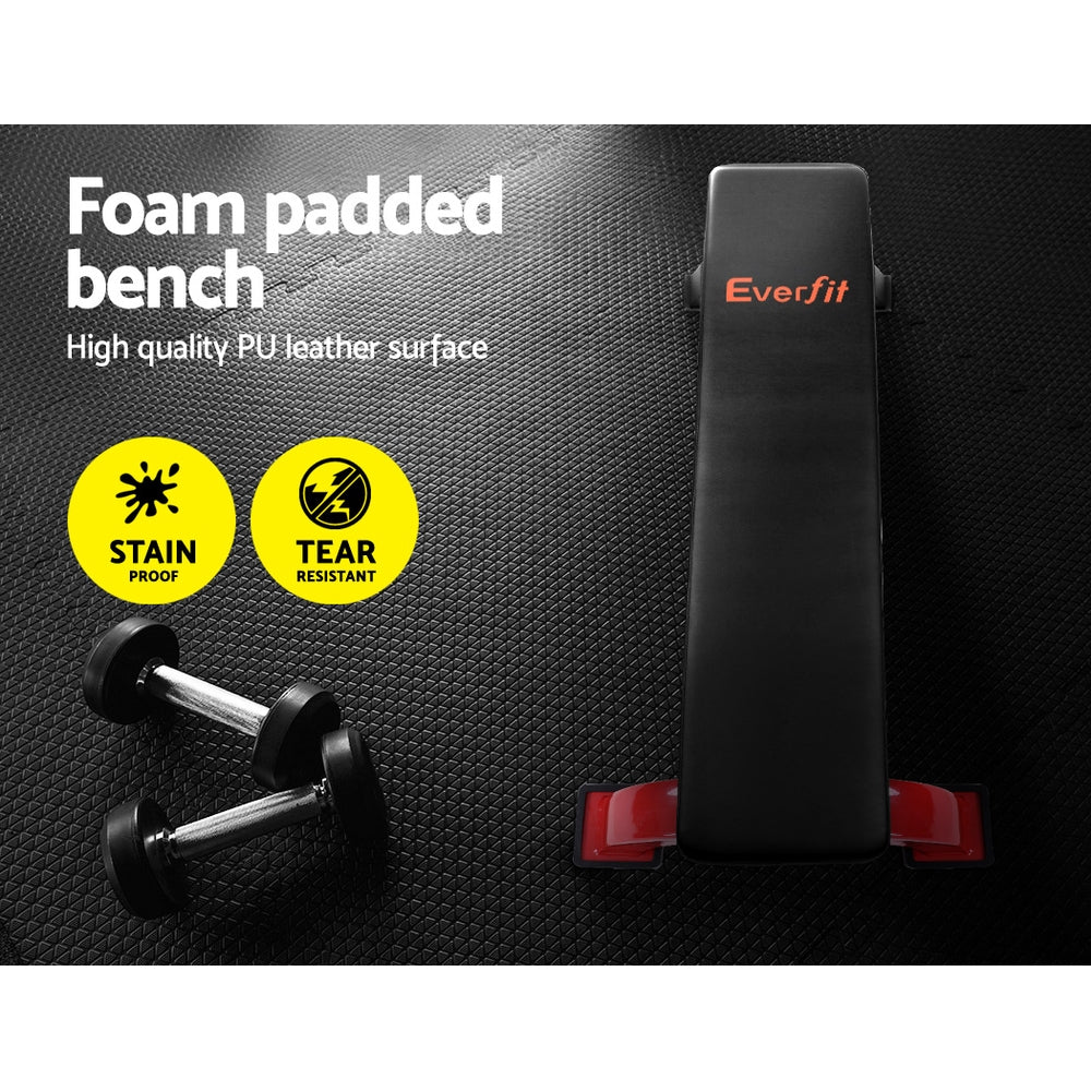 Everfit Fitness Flat Bench Weight Press Gym Home Strength Training Exercise-Sports & Fitness > Fitness Accessories-PEROZ Accessories