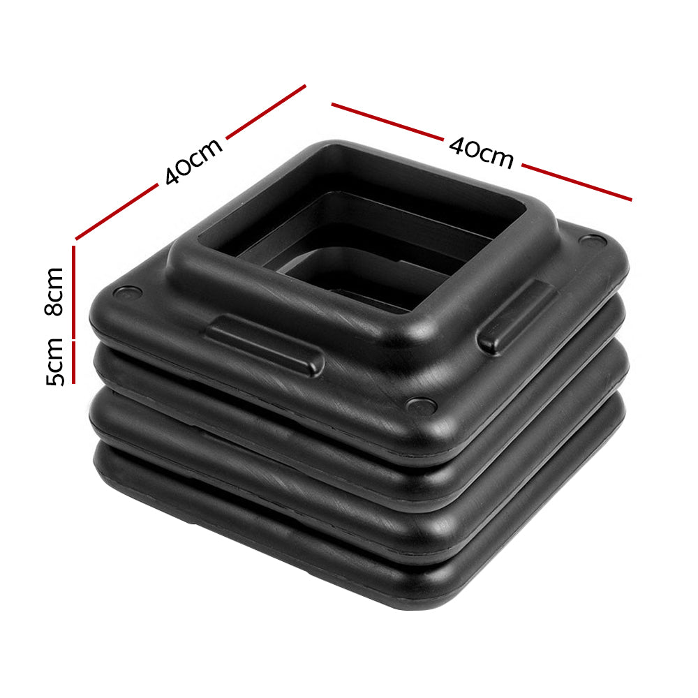 Everfit Set of 4 Aerobic Step Risers Exercise Stepper Workout Gym Fitness Bench Platform-Sports & Fitness > Fitness Accessories-PEROZ Accessories