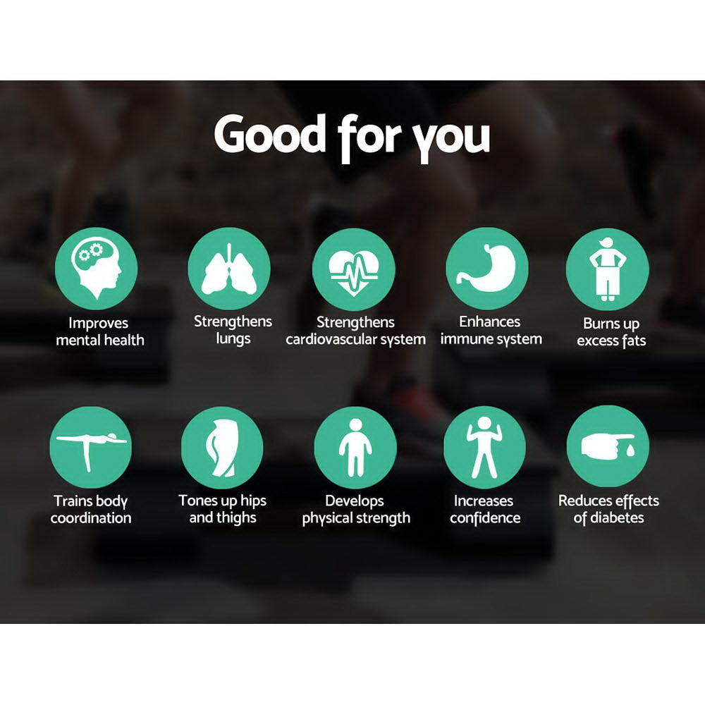 Everfit Set of 4 Aerobic Step Risers Exercise Stepper Workout Gym Fitness Bench Platform-Sports & Fitness > Fitness Accessories-PEROZ Accessories