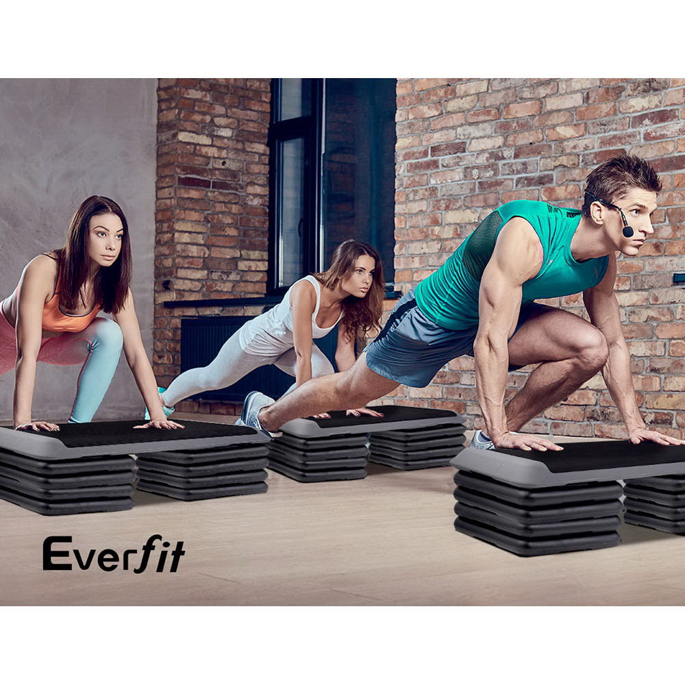 Everfit Set of 4 Aerobic Step Risers Exercise Stepper Workout Gym Fitness Bench Platform-Sports & Fitness > Fitness Accessories-PEROZ Accessories