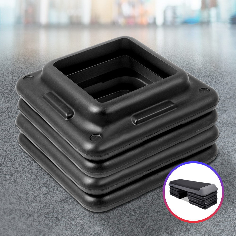 Everfit Set of 4 Aerobic Step Risers Exercise Stepper Workout Gym Fitness Bench Platform-Sports & Fitness > Fitness Accessories-PEROZ Accessories