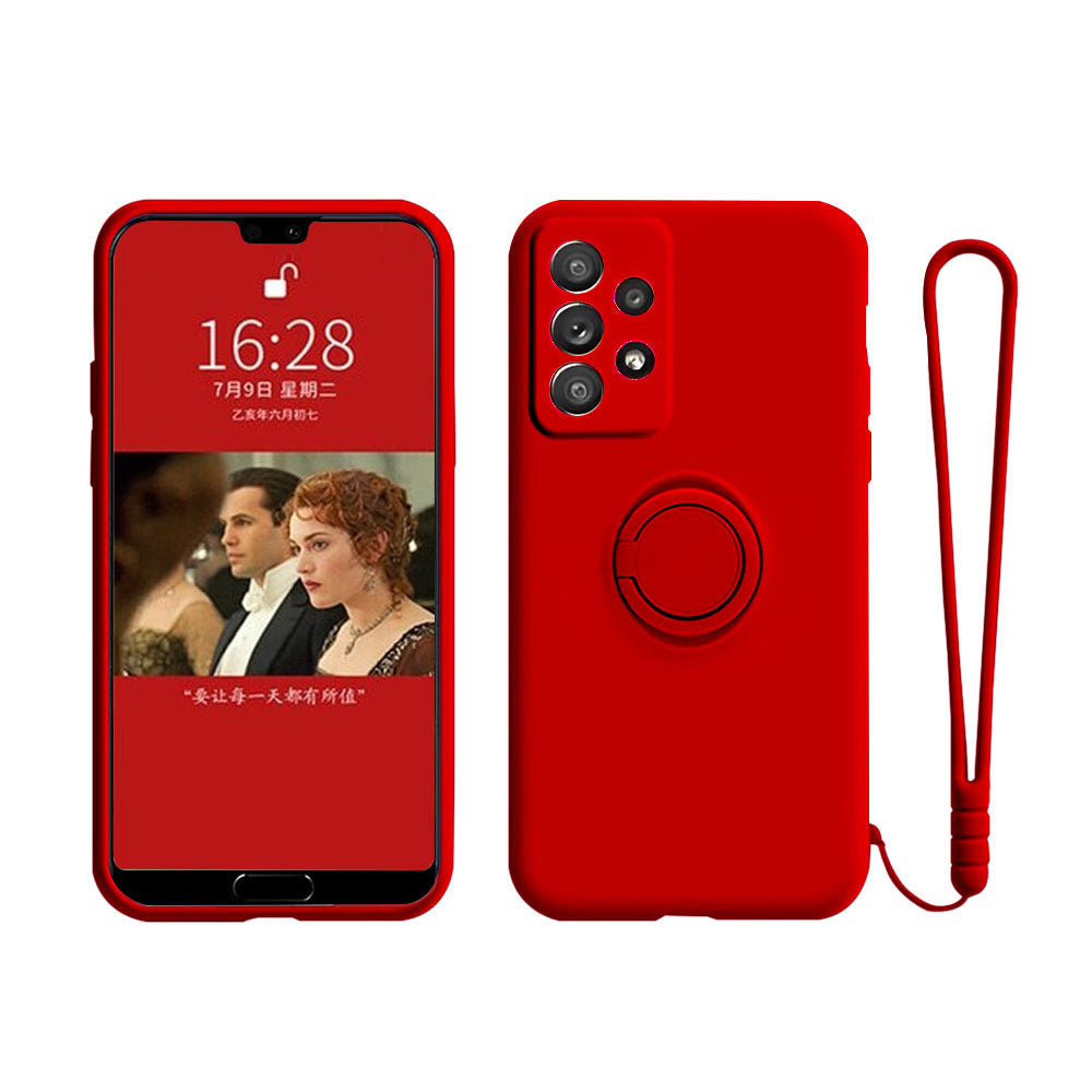 Anymob Samsung Case Red Magnetic Ring Holder Soft Silicone Phone Strap Cover Protection-Mobile Phone Cases-PEROZ Accessories