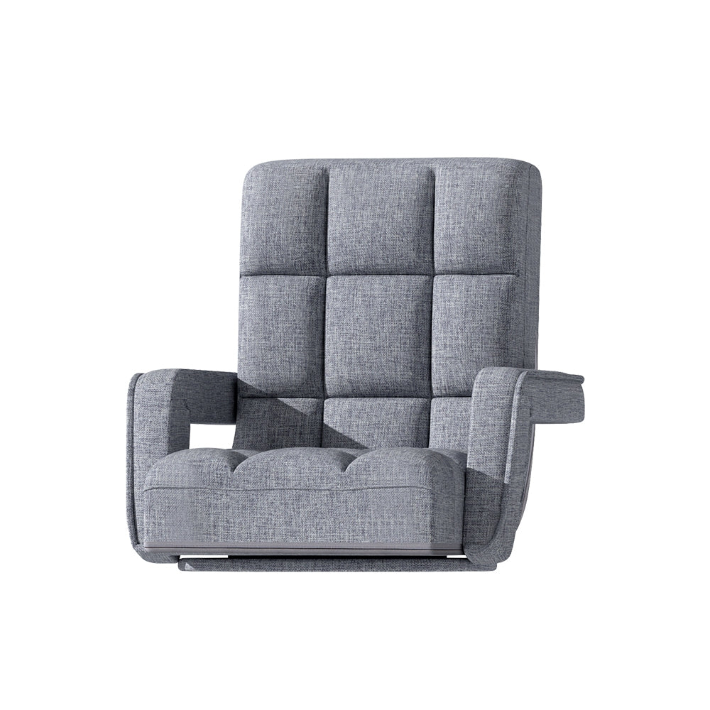 Artiss Floor Sofa Bed Lounge Chair Recliner Chaise Chair Swivel Grey-Furniture > Living Room - Peroz Australia - Image - 4