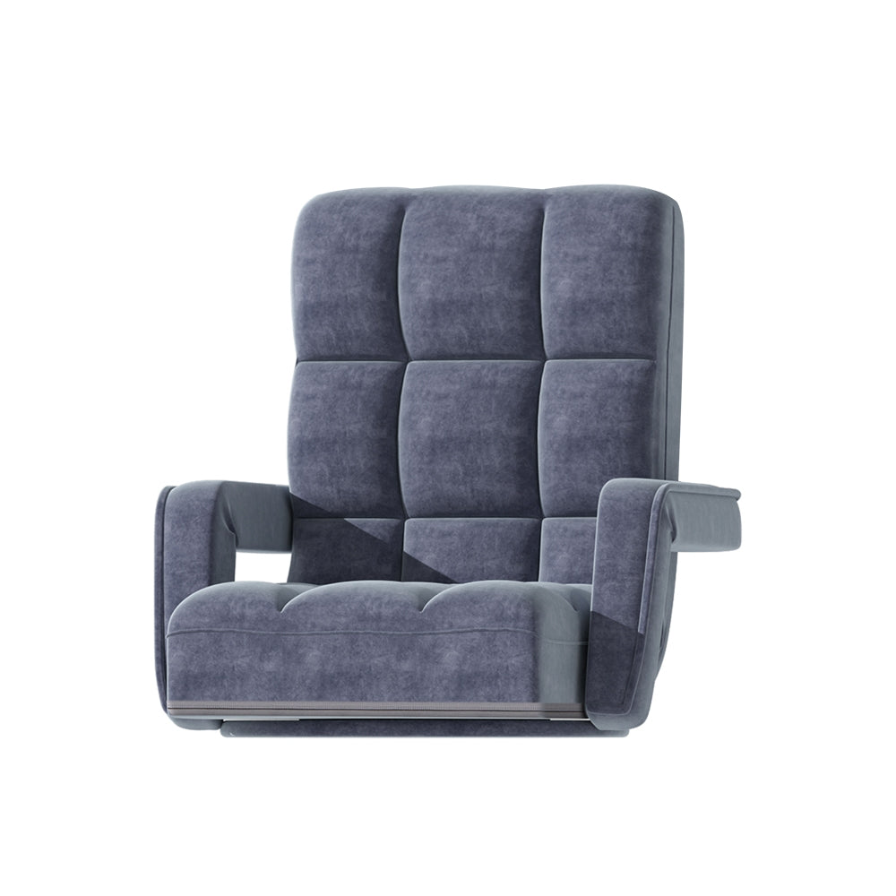 Artiss Floor Sofa Bed Lounge Chair Recliner Chaise Chair Swivel Charcoal-Furniture > Living Room - Peroz Australia - Image - 4