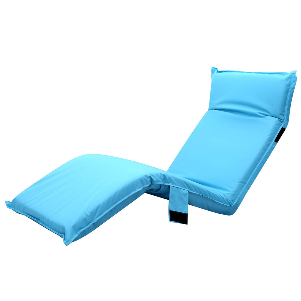 Artiss Adjustable Beach Sun Pool Lounger - Blue-Furniture > Outdoor - Peroz Australia - Image - 1