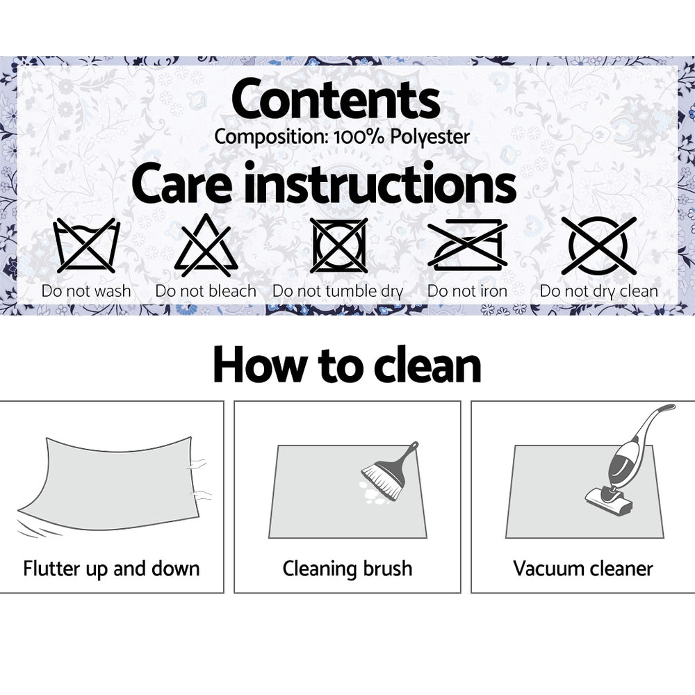 Artiss Floor Rugs Rug 200 x 290 Area Large Modern Carpet Soft Blue Living Room-Home & Garden > Rugs - Peroz Australia - Image - 7