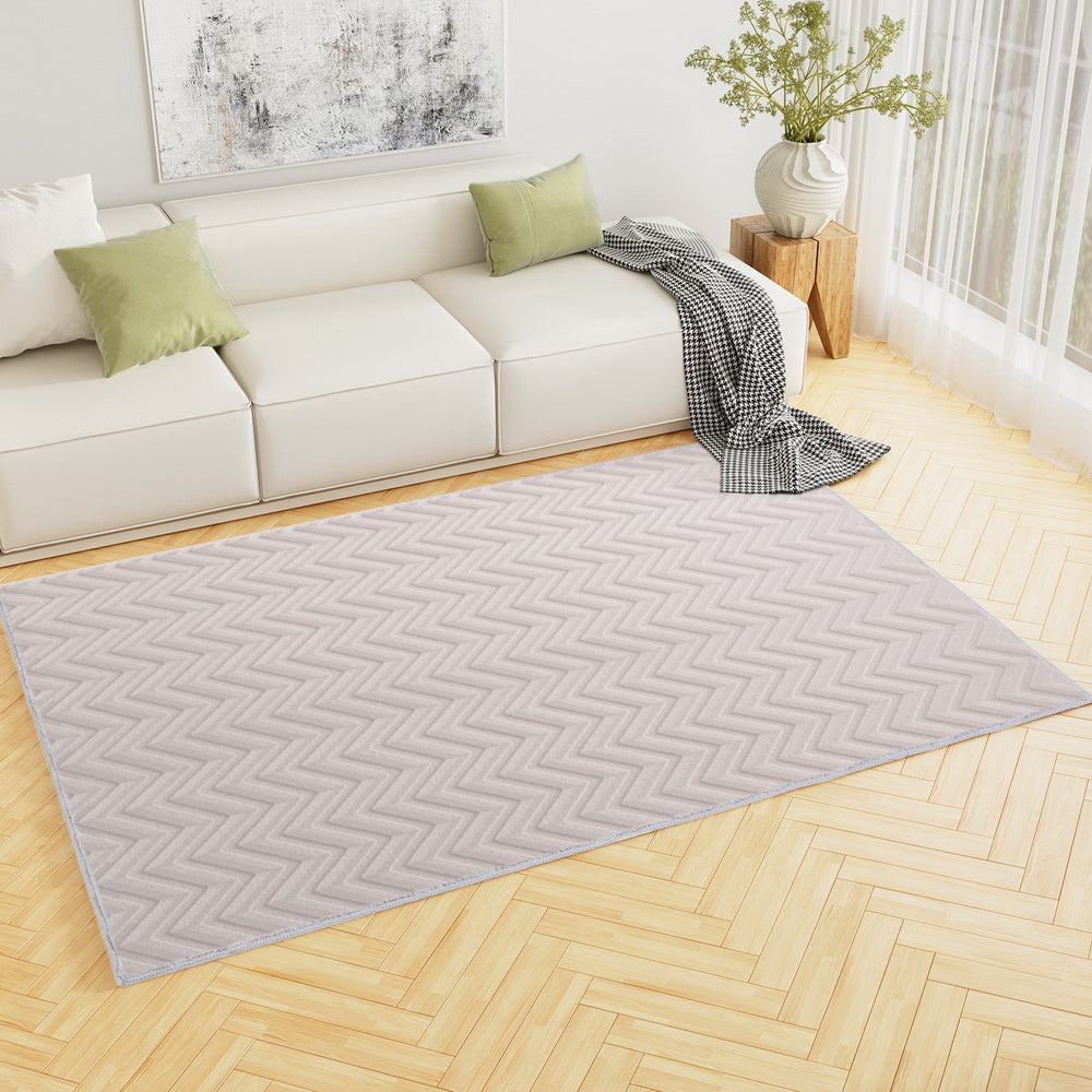 Artiss Floor Rugs 160x230cm Washable Area Mat Large Carpet Microfiber Ripple-Home & Garden > Rugs-PEROZ Accessories