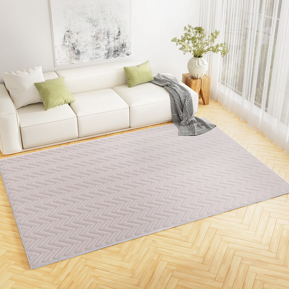 Artiss Floor Rugs 200x290cm Washable Area Mat Large Carpet Microfiber Ripple-Home & Garden > Rugs-PEROZ Accessories