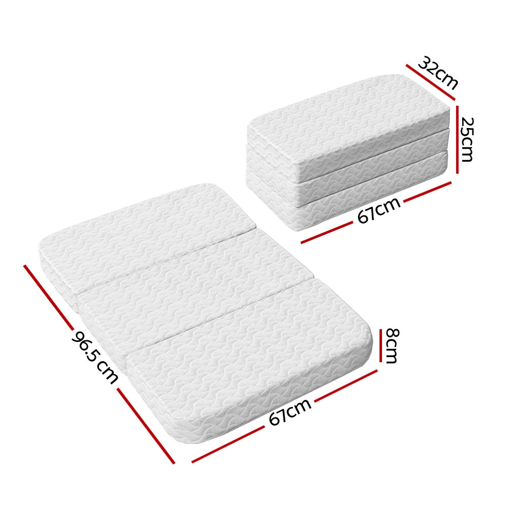 Giselle Bedding Foldable Mattress Folding Foam Cot Bed Cool Gel-Home & Garden > Bedding-PEROZ Accessories