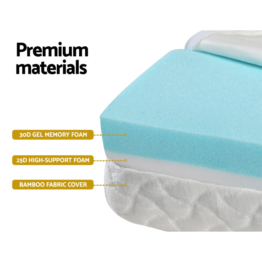 Giselle Bedding Foldable Mattress Folding Foam Cot Bed Cool Gel-Home & Garden > Bedding-PEROZ Accessories