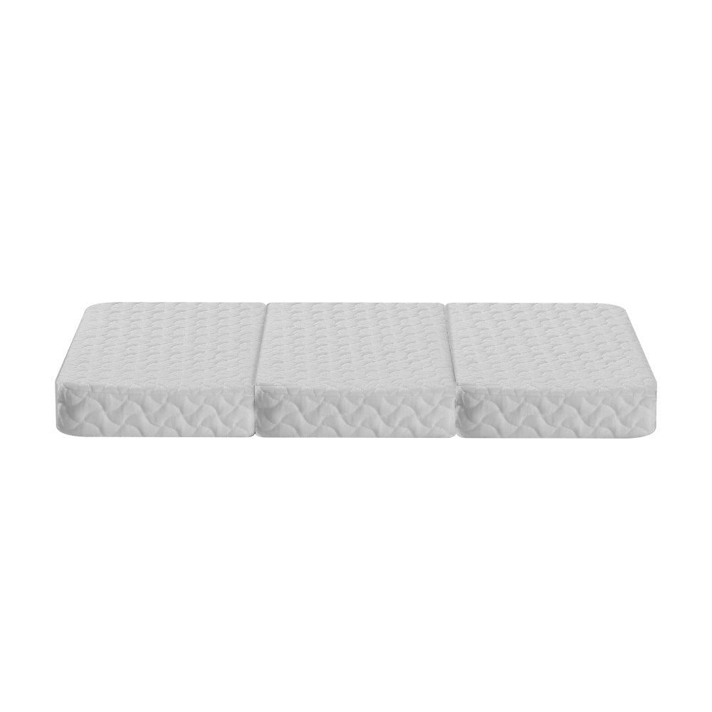Giselle Bedding Foldable Mattress Folding Foam Cot Bed White-Furniture > Mattresses-PEROZ Accessories