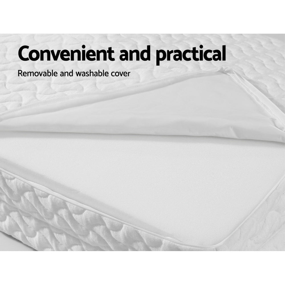 Giselle Bedding Foldable Mattress Folding Foam Cot Bed White-Furniture > Mattresses-PEROZ Accessories