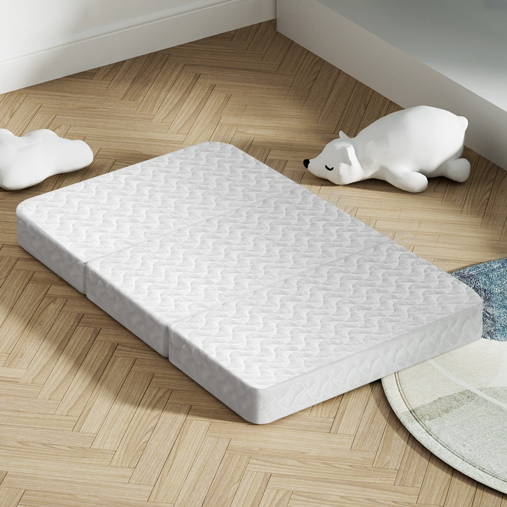 Giselle Bedding Foldable Mattress Folding Foam Cot Bed White-Furniture > Mattresses-PEROZ Accessories